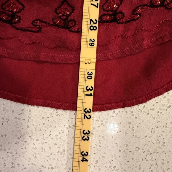 GreaterGood Scarlet Dragonfly Pink Megenta Tunic Top 4X Long Sleeve Embroidered - Picture 10 of 11